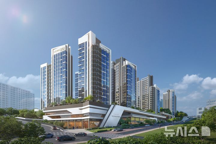 [서울=뉴시스] 미아4의1구역 주택재건축정비사업 투시도.