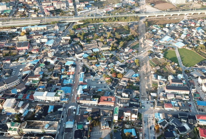 [영주=뉴시스] 영주시 풍기읍 동부리 항공사진 (사진=영주시 제공) 2025.12.22. photo@newsis.com *재판매 및 DB 금지