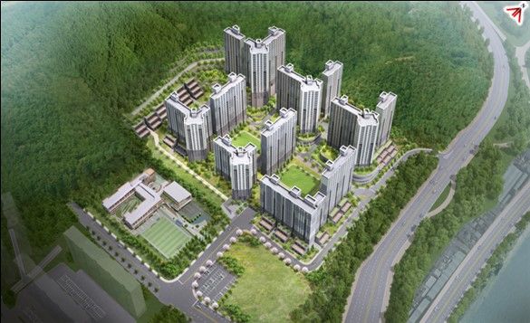 거제 아주동 공공지원 민간임대주택 공급촉진지구 지정으로 건립할 아파트 조감도.(사진=경남도 제공) 2025.12.22. *재판매 및 DB 금지