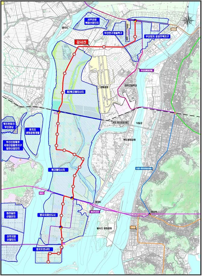 [부산=뉴시스] 부산도시철도 강서선 노선도. (사진=부산시 제공) 2025.12.22. photo@newsis.com *재판매 및 DB 금지