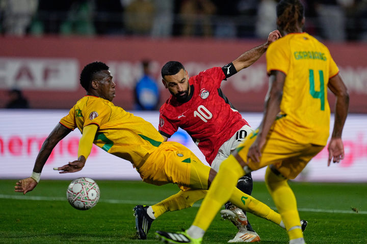 [아가디르=AP/뉴시스]이집트 살라의 결승골. 2025.12.22.