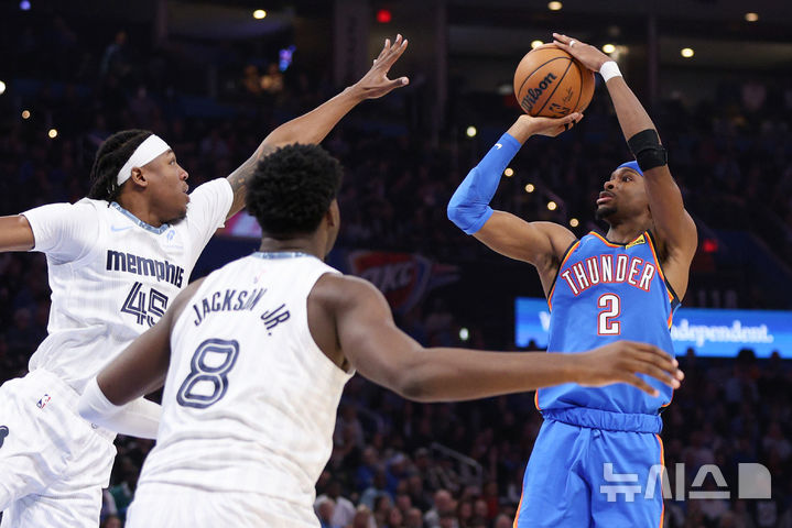 [오클라호마시티=AP/뉴시스] 미국프로농구(NBA) 오클라호마시티 선더의 셰이 길저스 알렉산더. 2025.12.22.