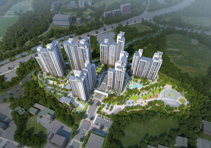 용인 푸르지오 원클러스터파크 조감도. (사진=대우건설 제공) *재판매 및 DB 금지