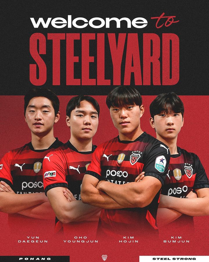 [서울=뉴시스] 프로축구 K리그1 포항스틸러스 신인 계약 이미지. (사진=포항스틸러스 제공) *재판매 및 DB 금지