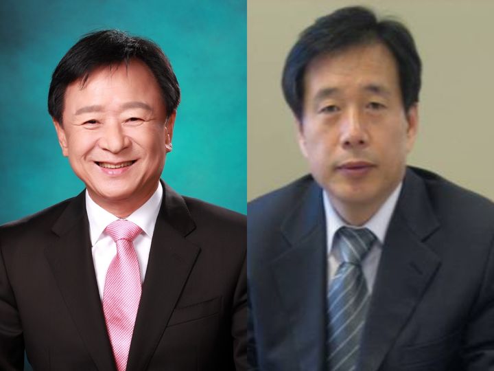 [서울=뉴시스] 국제코리아재단은 제27회 세계코리아포럼대회 의장으로 심상만 코텍 회장과 박의돈 실라인프라텍 회장을 선임했다고 23일 밝혔다. 왼쪽 심상만 회장, 오른쪽 박의돈 회장. 2025.12.23. jeko@newsis.com *재판매 및 DB 금지 *재판매 및 DB 금지