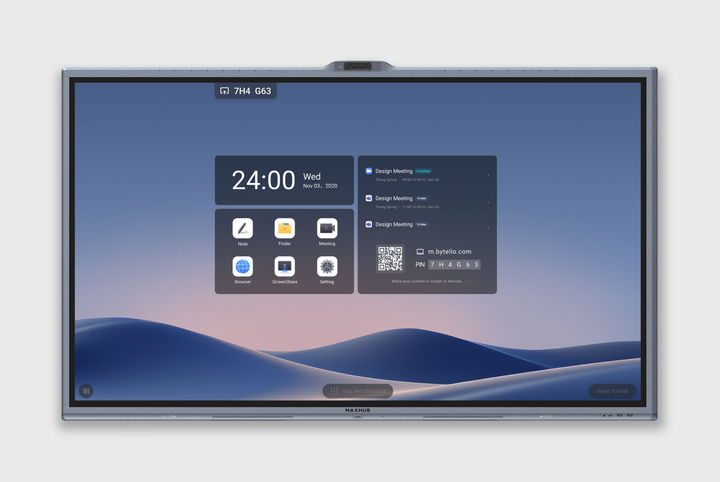 [서울=뉴시스]한국후지필름BI의 올인원 스마트보드 ‘맥스허브 V7’. (사진=한국후지필름BI 제공) photo@newsis.com *재판매 및 DB 금지