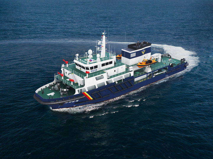 [부산=뉴시스] HJ중공업 1900t급 다목적 화학방제함 조감도. (사진=HJ중공업 제공) 2025.12.24. photo@newsis.com *재판매 및 DB 금지