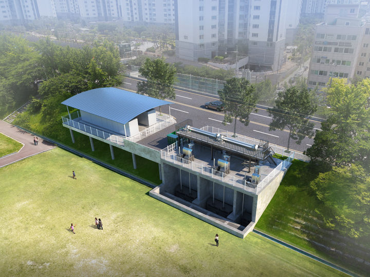 [울산=뉴시스] 울산 남구 신정3 자연재해 위험개선지구 내_배수펌프장 조감도. (사진=울산 남구 제공) photo@newsis.com *재판매 및 DB 금지