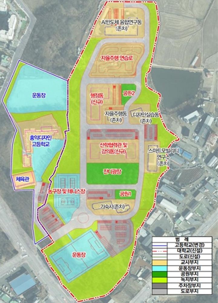 [화성=뉴시스]홍익대 4차산업혁명캠퍼스 세부시설 조성계획도.(사진=화성시 제공02025.12.25.photo@newsis.com *재판매 및 DB 금지