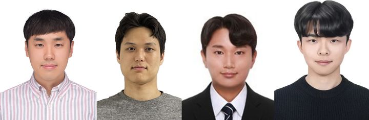 [울산=뉴시스] 구미현 기자 = UNIST 연구진. 사진 좌측부터 주경돈 교수, 김진혁 연구원(제1저자), 방재훈 연구원, 서승현 연구원. (사진=UNIST 제공) 2025.12.25. photo@newsis.com *재판매 및 DB 금지