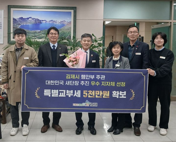 김제시, 대한민국 새단장 평가서 전북 유일 '우수 지자체'