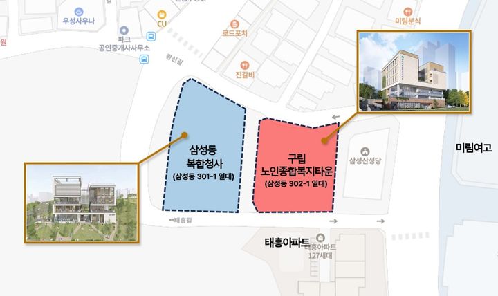 [서울=뉴시스]관악구 건설사업관리 용역 통합 추진 구역 위치도.