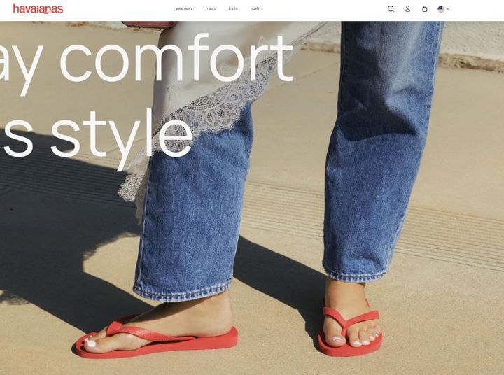 [서울=뉴시스] 브라질 국민 슬리퍼 하바이아나스(Havaianas).(사진출처: 하바이아나스 홈페이지 캡처) 2025.12.26.