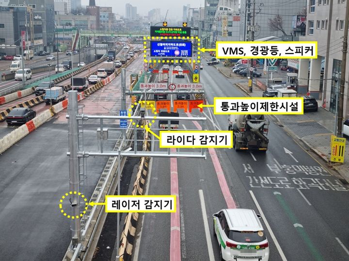 [서울=뉴시스] 스마트 진입제한 안내시스템 현장 설치 현황. 2025.12.29. (사진=서울시 제공) *재판매 및 DB 금지