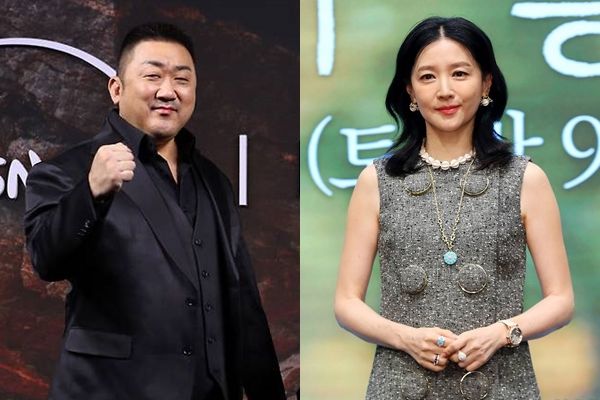 마동석(왼쪽), 이영애