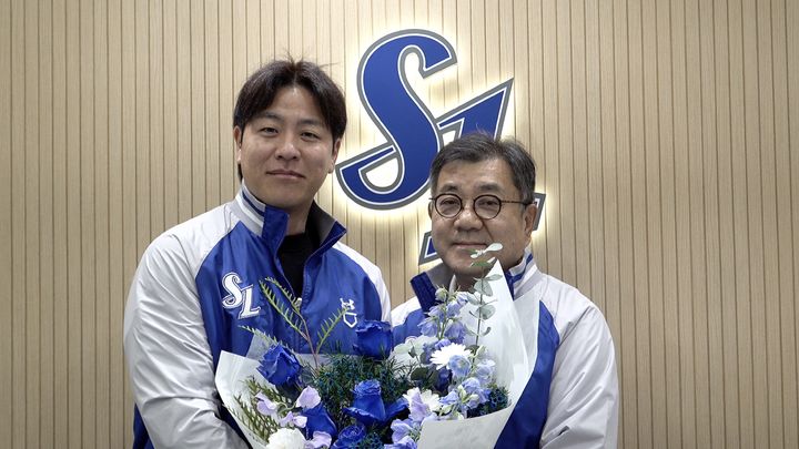 [서울=뉴시스] 삼성 라이온즈와 2년, 최대 20억원에 FA 계약을 맺은 강민호. (사진 = 삼성 라이온즈 제공) *재판매 및 DB 금지