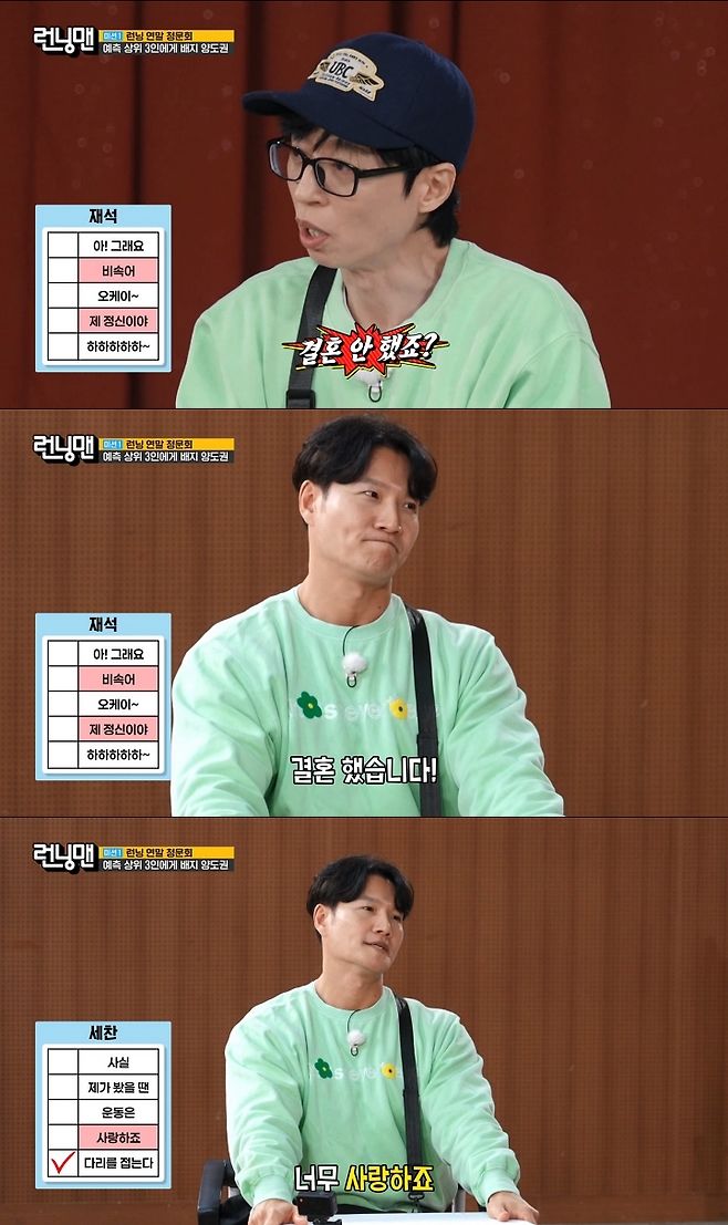 유재석(위), 김종국