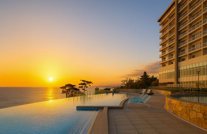 [서울=뉴시스] 롯데리조트 속초에서 바라본 해돋이 풍경.(사진=롯데호텔앤리조트 제공) *재판매 및 DB 금지