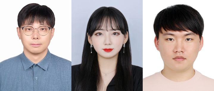 [울산=뉴시스] 구미현 기자 =사진 왼쪽부터 차례대로 김태환 교수, 김채리 연구원(제1저자), 배재연 연구원(제1저자) (사진=UNIST 제공) photo@newsis.com *재판매 및 DB 금지