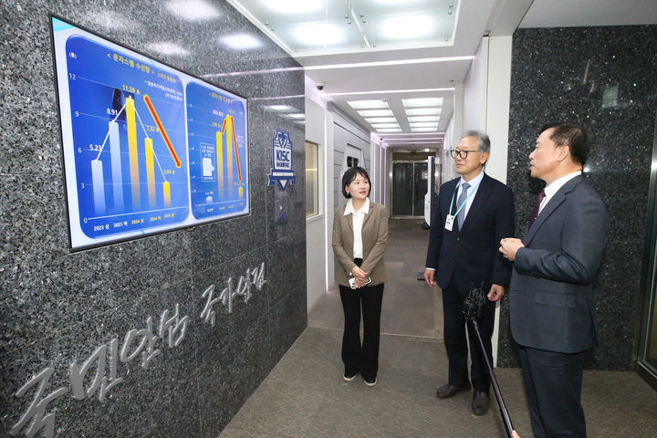 [서울=뉴시스] 김종철 방송미디어통신위원회 위원장은 29일 사이버금융범죄와 불법스팸 등으로부터 이용자를 보호하고 안전한 온라인서비스 이용 환경 조성을 지원하는 온라인피해365센터와 한국인터넷진흥원(KISA 서울분원)을 방문해 운영 현황을 점검하고 현장 의견 등을 청취했다. (사진=방미통위 제공) 2025.12.29. photo@newsis.com *재판매 및 DB 금지