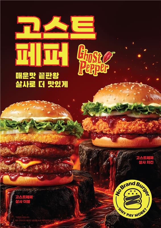 [서울=뉴시스] 신세계푸드 노브랜드 버거가 겨울 시즌 한정 메뉴로 '고스트페퍼 버거' 2종을 출시했다고 30일 밝혔다. (사진=노브랜드 버거 제공) 2025.12.30. photo@newsis.com *재판매 및 DB 금지