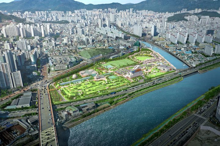 [서울=뉴시스] 수영공공하수처리시설 현대화 민간투자사업 조감도. (사진=한화 건설부문 제공) 2025.12.30. photo@newsis.com *재판매 및 DB 금지