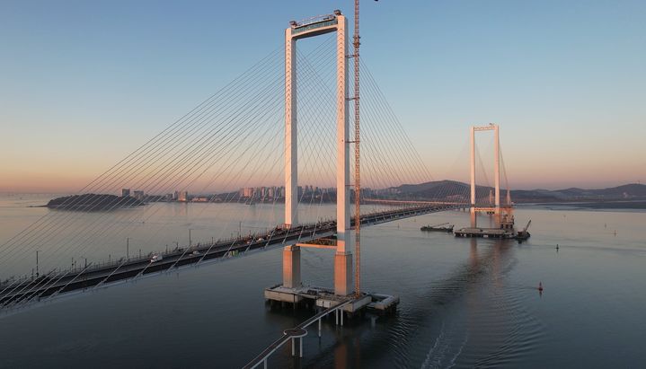 [인천=뉴시스] 내년 1월 5일 오후 2시부터 개통할 제3연륙교 전경. (사진=포스코이앤씨 제공) 2025.12.30. photo@newsis.com *재판매 및 DB 금지