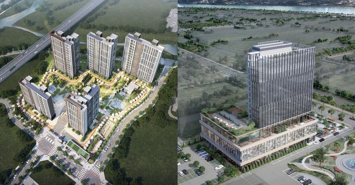 [대구=뉴시스] 남양주 진접2지구, 구미공단동호텔 조감도. (사진=(주)서한 제공) 2025.12.30. photo@newsis.com *재판매 및 DB 금지