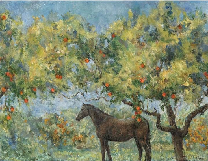 폴리나, <노랑과 파랑 아래> 2025,캔버스에 유채, 40.9 x 53cm *재판매 및 DB 금지