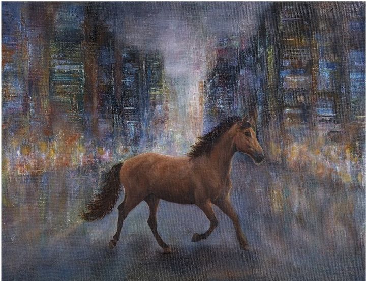 배근주 <말이 꿈꾸는 여행> 2025, 캔버스에 유채, 49 x 53cm *재판매 및 DB 금지