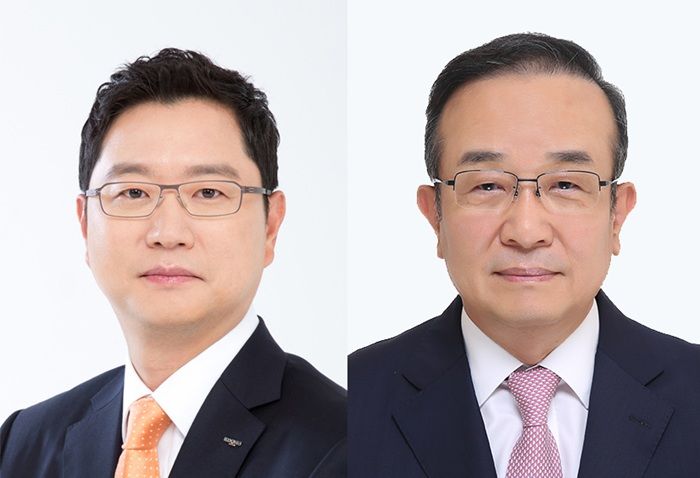 [서울=뉴시스] 왼쪽부터 윤웅섭 일동제약 대표이사 회장, 박대창 일동홀딩스 대표이사 회장. (사진=일동제약그룹 제공) 2025.12.31. photo@newsis.com *재판매 및 DB 금지