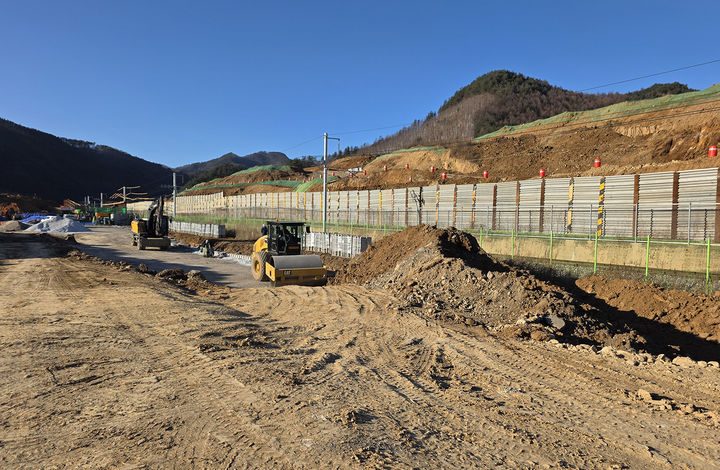 지난 26일 태백시 철암동 고터실산업단지 조성공사 현잔 모습.(사진=뉴시스) *재판매 및 DB 금지