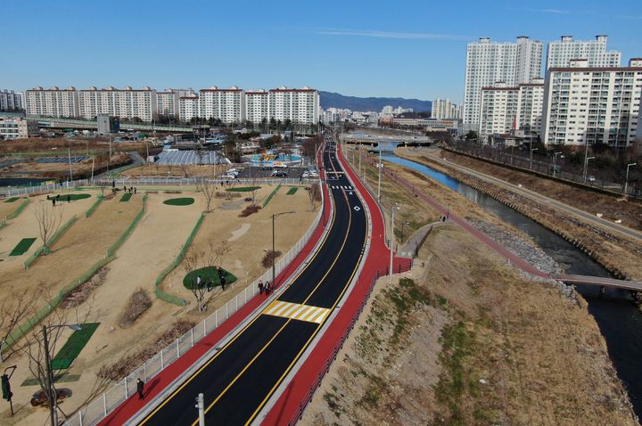 경산시, 남천 우회도로인 백옥교~백농교 도시계획도로 완공 (사진=경산시 제공) *재판매 및 DB 금지