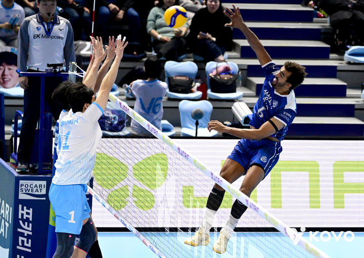 [서울=뉴시스]남자배구 삼성화재 아히. (사진=KOVO 제공)