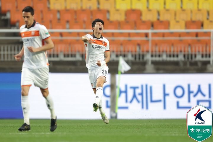[서울=뉴시스] 프로축구 K리그2 화성FC의 박준서. (사진=한국프로축구연맹 제공) *재판매 및 DB 금지