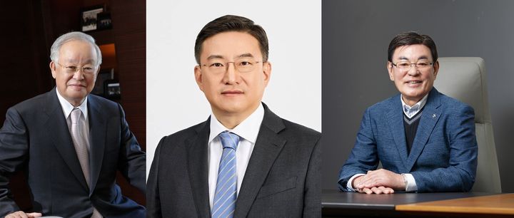 [서울=뉴시스] 손경식(왼쪽부터) CJ그룹 회장, 김남정 동원그룹 회장, 박순호 세정그룹 회장. (사진=각 사 제공) *재판매 및 DB 금지