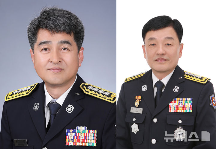 [광주=뉴시스] 황인 제10대 119특수대응단장(사진 왼쪽), 조종훈 제4대 빛고을국민안전체험관장 취임. (사진=광주시청 제공). photo@newsis.com *재판매 및 DB 금지