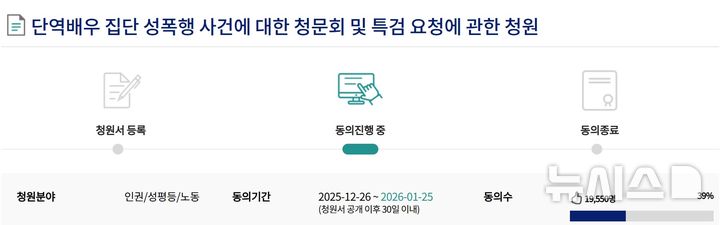 "단역배우 집단 성폭행 사건 밝혀주세요"…국민청원 2만명 육박