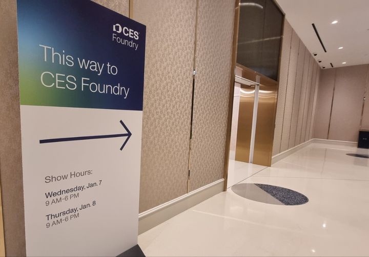 [라스베이거스=뉴시스]이지용 기자 = CES 2026 파운드리 특별관 안내판. 2026.01.05. leejy5223@newsis.com *재판매 및 DB 금지