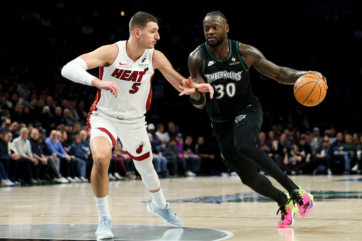 [미니애폴리스=AP/뉴시스] 미국프로농구(NBA) 미네소타 팀버울브스의 줄리어스 랜들. 2026.01.06.