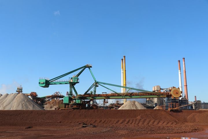 [광양=뉴시스] 광양제철소 원료 야드. (사진=광양제철소 제공) 2026.01.07. photo@newsis.com *재판매 및 DB 금지