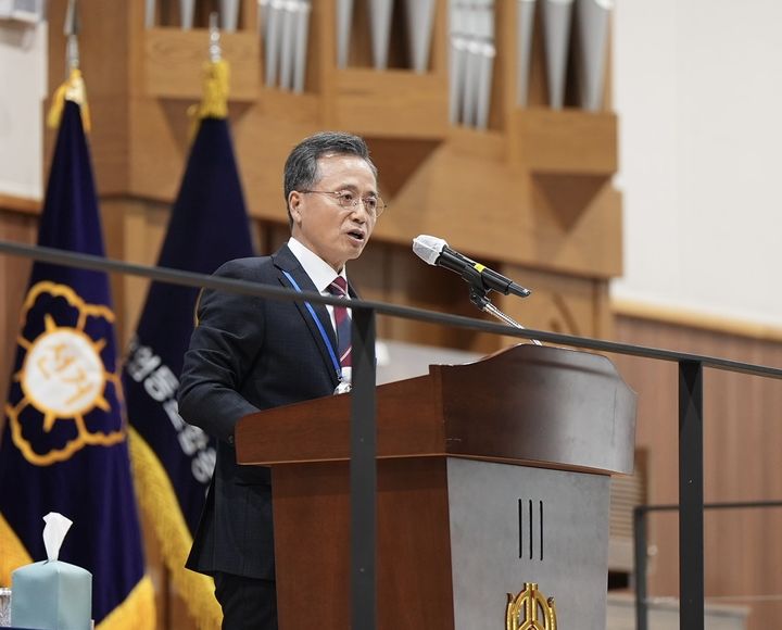 고영철 34대 신협중앙회장 당선인이 당선 소감을 밝히고 있다. (사진=신협중앙회 제공) *재판매 및 DB 금지