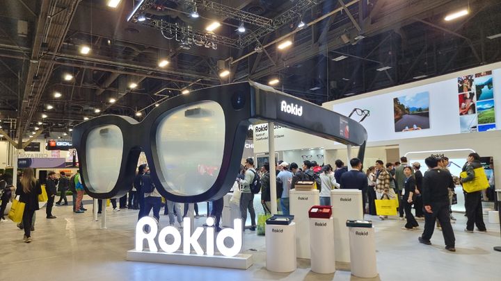 [라스베이거스=뉴시스]이지용 기자 = 로키드의 스마트글라스 부스. 2026.01.07. photo@newsis.com *재판매 및 DB 금지