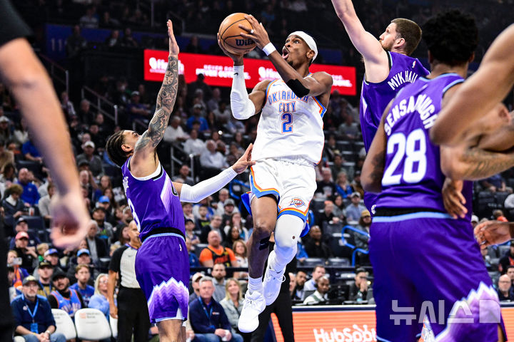 [오클라호마시티=AP/뉴시스] 미국프로농구(NBA) 오클라호마시티 선더의 셰이 길저스 알렉산더. 2026.01.07.