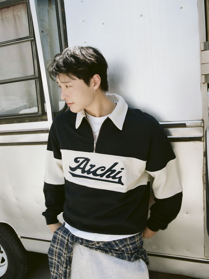 [서울=뉴시스] 우즈가 착용한 에잇세컨즈 쿼터집업 . (사진=삼성물산 제공) *재판매 및 DB 금지