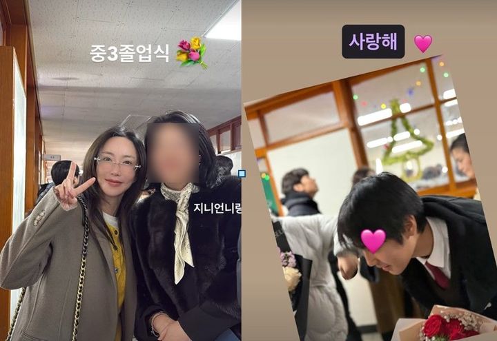 [서울=뉴시스] 그룹 'S.E.S.' 출신 슈가 아들의 중학교 졸업식에 참석한 근황을 전했다. (사진=슈 인스타그램 캡처) 2026.01.09. photo@newsis.com *재판매 및 DB 금지