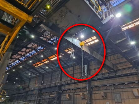 [부산=뉴시스] 9일 오전 부산 사하구의 한 공장에서 천장 크레인을 점검 하던 중 작업자 A(60대)씨가 9m 아래로 떨어졌다. 사고 천장 크레인 모습. (사진=부산경찰청 제공) 2026.01.09. photo@newsis.com *재판매 및 DB 금지