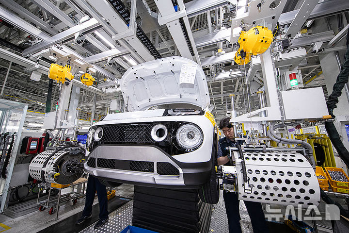 [광주=뉴시스] 광주글로벌모터스(GGM) 자동차 생산 공정. (사진=뉴시스 DB). photo@newsis.com *재판매 및 DB 금지
