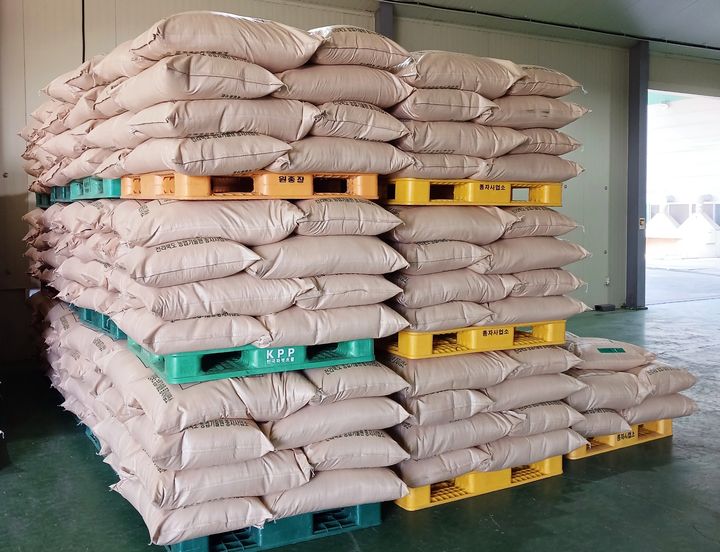 출고 기다리는 고품질 벼 품종 '수광1'(사진=전북농기원 제공) *재판매 및 DB 금지