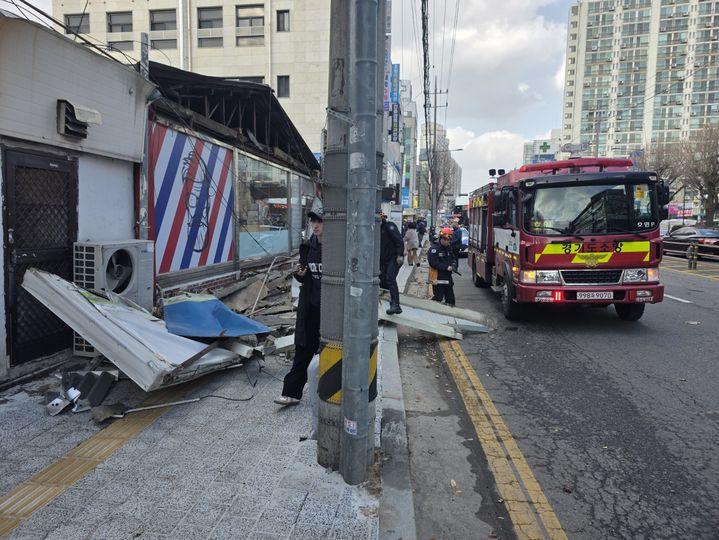 '의정부 간판 덮쳐 20대 사망' 경찰, 건물주·업주 과실 조사